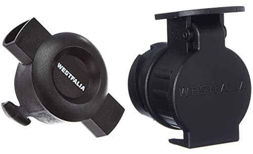 Westfalia Verschluss-Stopfen 933034630101 & Westfalia Adapter 13- auf 7-polig - Für die Verbindung von PKW BZW. Anhängerkupplung mit 13-poliger Steckdose auf Anhänger mit 7-poligem Stecker