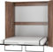 BIM Furniture Wandbett Schrankbett Teddy 160x200 cm Bettschrank, Vertikal Wandklappbett, Schrank mit integriertem Klappbett, Funktionsbett inkl. Lattenrost (Craft Tobaco)