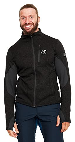 RevolutionRace Fusion Fleece für Herren, perfekt für Wanderungen und Outdoor-Abenteuer, Jet Black, XL