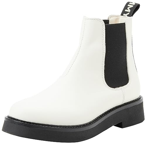Tommy Jeans Mujer Botines de media caña Chelsea Flat Botas, Marfil (Rich Cream), 39 EU