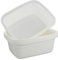 Lesbin 4-Pack Plastic Washing Up Bowls, Rectangular Cleaning Wash Basin, White