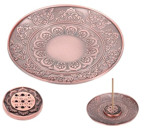 Porte Encens en Laiton, Lotus Stick Bruleur Encens, Brûleur d'Encens en Bâton pour Méditation, Yoga, Bureau
