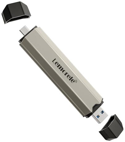 Lemorele Adapter für SSD M.2 NVMe, externes Gehäuse PCIe/SATA M.2 USB C 3.1 Gen2 (10 Gbps) ohne Werkzeug für (M-Key & M+B Key) SSD (2230/2242/2260/2280)