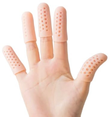 14 piezas Protector de Dedos de Gel Transpirable,Dedales de Silicona,Ferula Dedo Meñique,Funda Dedos Manos para No Morderse las Uñas,Ampollas,Dedos Agrietados,Artritis de Dedo y Más,Hombres Mujeres