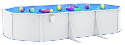 Kangmusi Kangmusi93265 Piscine ovale à paroi en acier 610 x 360 x 120 cm