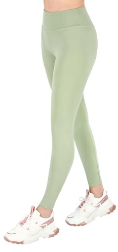 FUTURO FASHION Damleggings hög midja leggings full längd aktiva byxor magkontroll fjäril mjuk sport yoga gym löpning träning vardagliga storlekar S-XL, gRÖN, L/XL