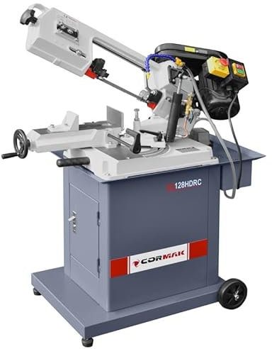 CORMAK BS128HDRC - Sierra de cinta metálica (230 V, con 2 cuchillas)