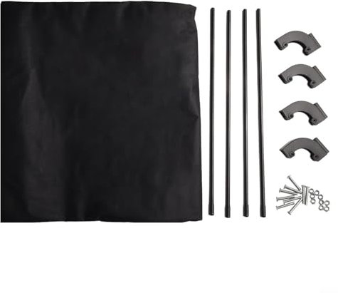 For Garden Wagon Canopy For Trolley Cart Shade Cover, Perfect for Camping and Picnics (Black)