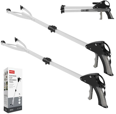 32 Grabber Reacher Tool, 2-Pack Foldable Reacher Grabber with Suction Cup Grip, Heavy Duty Pick Up Tool Grabbers for Seniors, Trash Picker Upper Grabber for Indoor & Outdoor Use