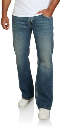 riverso Jeans herr stretch bootcut RIVAlan jeansbyxor denim blå svart 29 30 31 32 33 34 36 38 40, Tarion Wash (55626), 38W / 34L