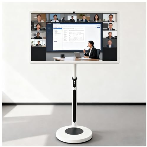 WEICNE 21,5/24/27/32 Pulgadas TV con Pantalla Táctil,Monitor Móvil Portátil con Pantalla Táctil Inteligente con Cámara De 8mp/13mp,TV Móvil Inteligente,para Entretenimiento En El 32IN-8+128GB(1080P)