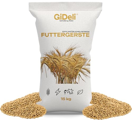 GiDeli Foderkorn 15 kg – kycklingfoder med en rik näringsprofil – kaninfoder med mångsidiga användningsområden – foder för unga höns stöd för immunitet