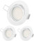 TEVEA Ultra Flach LED Einbaustrahler Warmweiss - 5.5W 230V Schwenkbar - Einbauspots - Einbauleuchten (WH-Warmweiss)