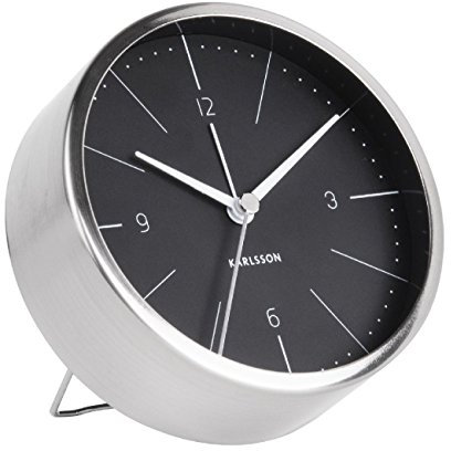 Karlsson Normann Uhr, Tischuhr, Stahl, Schwarz, One Size