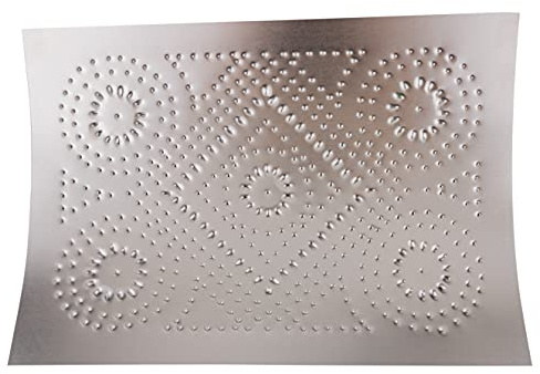 Circle & Diamonds Pattern Pie Safe Tin Panel | Pack of 4 | Punched Tin Panels for Vertical or Horizontal Use | Pie Safe, Cabinet, Bread Boxes, Kitchen Furniture Hardware | PH1-T (4)