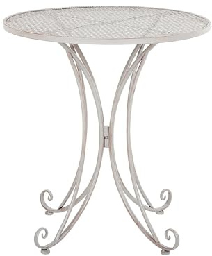 Mesa de bistró Moderna para jardín, Redonda, de Metal Gris Cilento