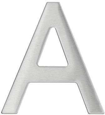 THIRARD - Lettre A Adhésif 3M - Acier Inoxydable - Hauteur 76 mm - Durable - Résistant à La Corrosion - Fini Brillant ou Brossé - Fixation Facile - Applications Visibles