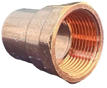 EZ-FLUID Plumbing 1-1/4'' C X FIP LF Copper Pipe Fittings Female Adapter Pressure Copper Fitting, Sweat Solder Connection for Residential, Commercial (1 Pack)