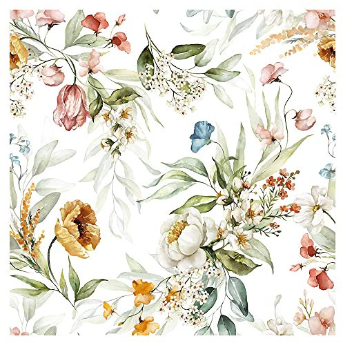 murando - Tapete selbstklebend 10m Wandtattoo dekorative Möbelfolie Dekorfolie Fotofolie Panel Wandaufkleber Wandposter Wandsticker - Natur Botanik wie gemalt b-B-10073-j-a