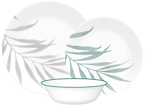 Corelle Set of 12 Dinner Plates, Solar Print