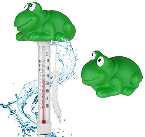 OFFCUP Floating Pool Thermometer, Floating Water Thermomete Swimming Pool Thermometer for All Outdoor & Indoor Swimming Pools (Frog)
