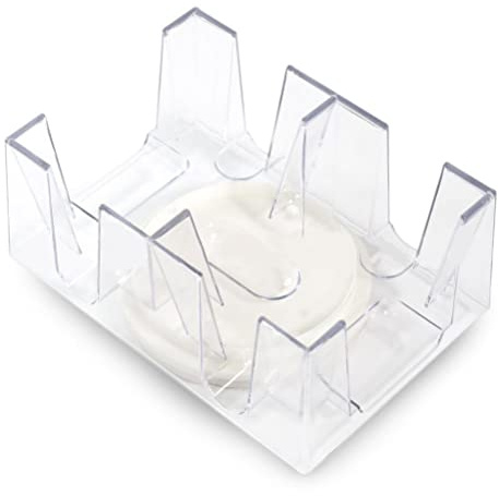 Gonetre Bandeja giratoria de cartas para 2 barajas/6 barajas, práctico soporte para cartas de juego, organizador de juegos de cartas transparente (poner 6 póquer)