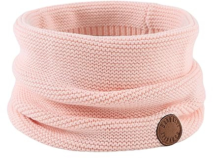 XIAOHAWANG de Punto Bufanda del Bebé Niños Bufandas de Invierno Para Bebé Niño Niña Bucle Clásico Bufanda (Light Pink)