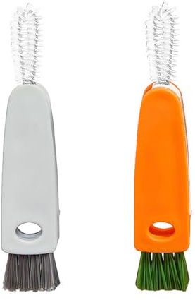 BZKSER Limpieza multifuncionales para Botellas de Agua - 2 pcs Herramienta de Limpieza 3 en 1 para Botellas, Tazas, Tapas, Ranuras,pequeña Mini Herramienta de Lavado para el hogar