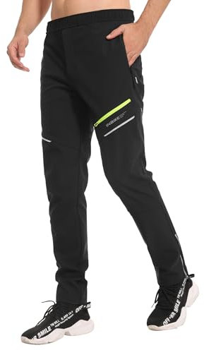 INBIKE Fahrradhose Herren Lange Sommer Atmungsaktive Radhose Radlerhose Laufhose für Fahrrad Sports Outdoor Joggen Wandern Schwarz L
