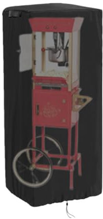 Couverture de chariot de machine à pop-corn, housse de machine à popcorn, housse de protection contre la poussière imperméable, protecteur de pièces de rechange avec boucles coupe-vent