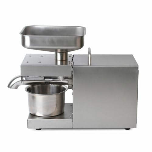 600 W elettrico in acciaio inox, frantoio macchina, olio vegetale pressa olio, pressa a freddo e caldo, facile da pulire, per commerciale e domestico
