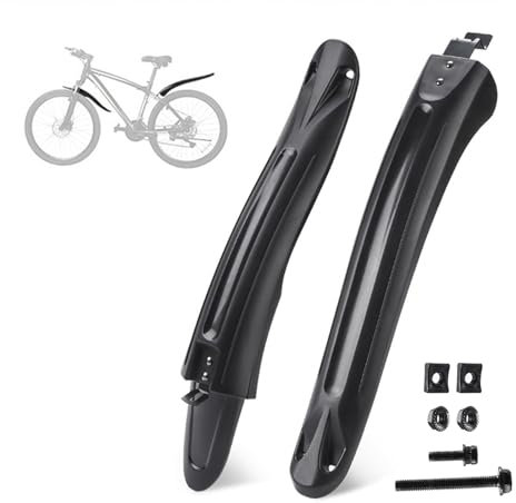 VODHXA Garde Boue de Vélo Set pour Haibike AllMtn 6 2021, Epaissir Elargir Les Ailes Avant Arrière Garde-Boue, 24-29 Pouces Réglable Garde-Boue pour Vélo,A