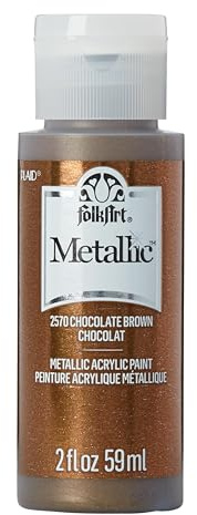 FolkArt Metallic Paint, Brown Chocolate, 2 oz
