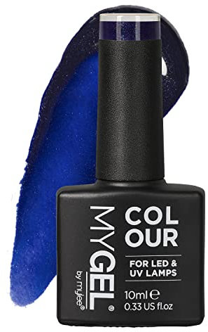 Mylee Gel Nail Polish 10ml [A Night in Town] UV/LED Soak-Off Nail Art Manicure Pedicure for Professional, Salon & Home Use [Blue Range] - Long Lasting & Easy to Apply