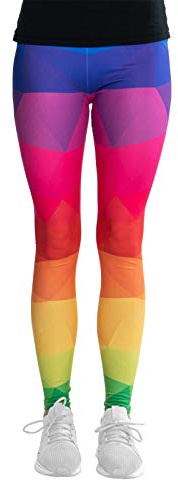 cosey - Neon Line Leggings (Einheitsgröße) - Design Neon Bunte Dreiecke