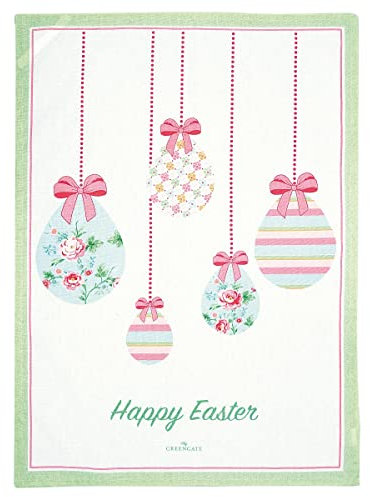 GreenGate COTTEAPPAEA0112 Alma Geschirrtuch Easter White 70 x 50 cm