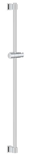 GROHE Vitalio, Duschstange 90cm ohne Bohren (oberes Befestigungselement verstellbar, mit Gleiter & Gelenkstück, zum Kleben oder Bohren, inkl. Schrauben & Dübel, ohne Kleber), chrom, 26961001