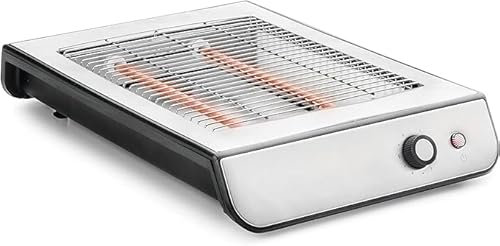 Suinga Tostadora de Pan 600W | Tostador Plano Horizontal | Tostador con 6 Niveles de Calor | Tostadora Profesional Recoge Migas
