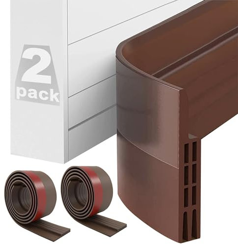 2 Rotoli Paraspifferi Sottoporta, 5x100cm Silicone Sottoporta Paraspifferi Porta Blindata, Guarnizione Autoadesiva, Riduce il Rumore, Marrone