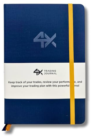 4X Trading Journal for Day Traders | Trade Log Book for Stocks, Forex, Options, Crypto | 12 Week Plan with 80 Trades | Trading Accessories | Neuroscience Based with Guided Trading Plan | Traders Gift