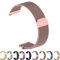 ZLZKJS Edelstahl Mesh Uhrenarmband, 14mm 16mm 18mm 20mm 22mm 24mm Magnetverschluss Smartwatch Schnellverschluss Metall Ersatz Armband für Damen Herren Watch Uhren Ersatzband (Rosa, 18mm)