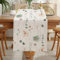 LOZULO Modern Salbeigrün Pflanzen Blumen Frühling Tischläufer,Sommer Saisonnal Küche Tisch Dekoration Drinnen Urlaub Party Dekor,Tischläufer Outdoor Abdichtung Table Runner 40x180 cm