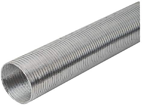 Ø 125 mm längd 3 m alu flexrör – aluminiumrör flexslang slang flexslang ventilationsrör
