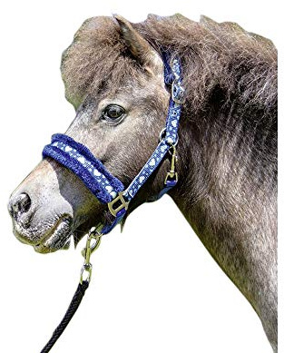 HKM Hjärthalsband, blå, Shetty storlek