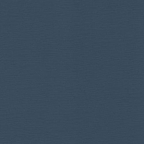 Rasch Papier peint intissé 452082 de la collection Kalahari uni bleu foncé avec structure textile - 10,05 m x 53 cm (L x l)