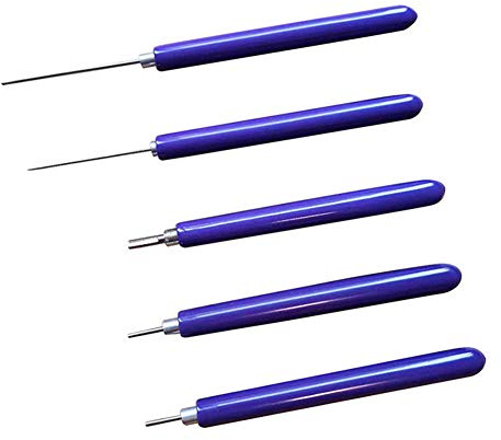 5 Pieces Paper Quilling Tools Quilling Slotted Tools Handmade Rolling Curling Quilling Needle Pen Quilling Paper Pen Paper Craft Tool for Art Craft DIY Paper Cardmaking Project, Blue