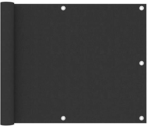 Qnotici Paravent de Balcon Housse de Balcon Paravent de Balcon Habillage de Balcon Protection UV résistant aux intempéries Tissu Oxford 75x300 cm