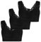 UnsichtBra Spitzen Bustier Damen BH ohne Buegel | 3er Set Wohlfühl Bustiers Tops mit feiner Spitze | Bügelloser Soft Bra | Schlaf Still Büstier (l_SSS)(M)