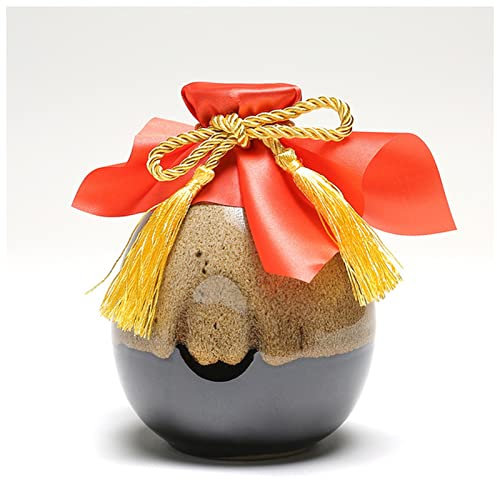 Hip Flask 500ml Sake Distribution Wine Pot Liquor Warmer Household Ceramic Bottle Barware Flagon Small Stoup Single Pot With Cork Hip Flasks For Women (Size : Tiger Color)