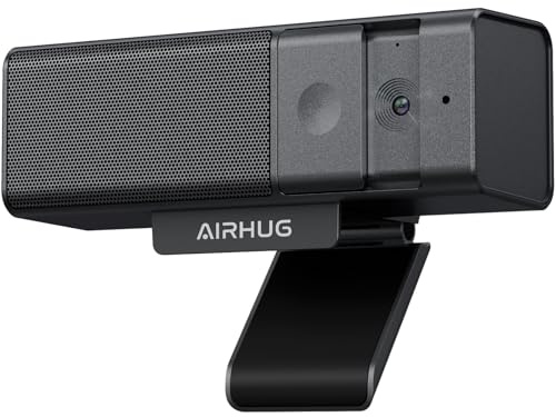 AIRHUG Cámara web 3 en 1 - Cámara 1080P con micrófono y altavoz, cámara USB con cubierta de privacidad, para videoconferencia/clase en línea/juego en vivo